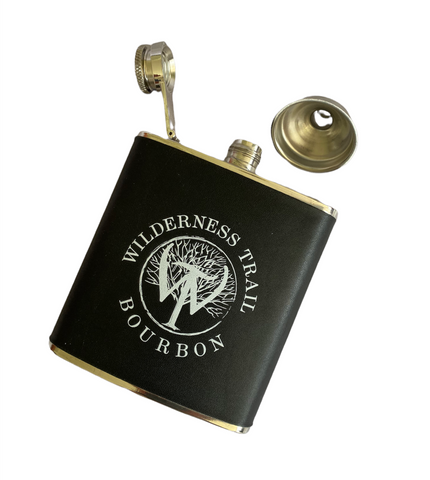 Faux Leather Flask with Funnel